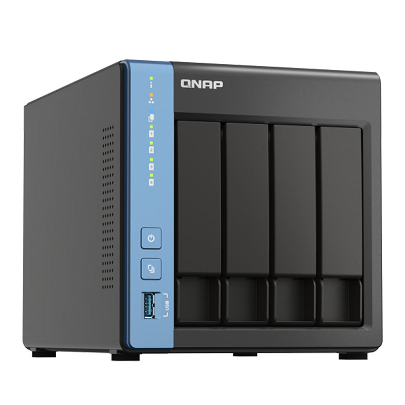 QNAP威联通 NAS TS-416-4G/Cortex&reg;A55 四核处理器/硬件解码/内置NPU 四盘位桌面存储