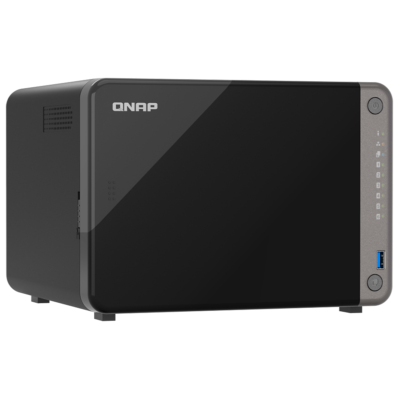 QNAP 威联通 TS-AI642 AI NAS 专用机，低功耗 ARM SoC 处理器内置 NPU 加速 AI 影像识别应用