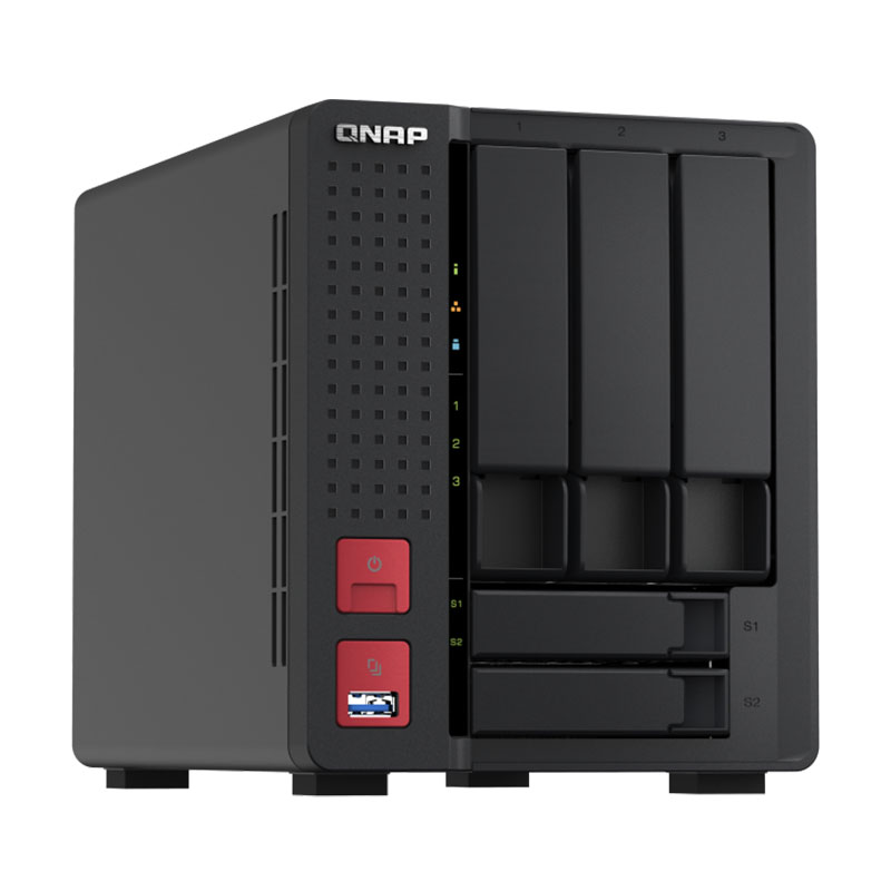 QNAP威联通 NAS TS-564 /N5095/双2.5GbE/HDD+SSD/ 局域网共享 家用硬盘 五盘位存储