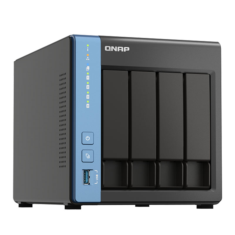 QNAP威联通 NAS TS-416-4G/Cortex®A55 四核处理器/硬件解码/内置NPU 四盘位桌面存储