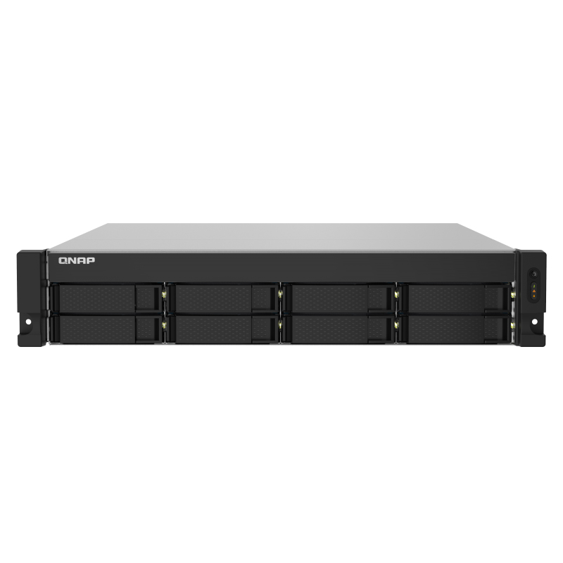 QNAP威联通TS-832PXU-RP-4G八盘位 双电源 配备双10GbE SFP+ 与双 2.5GbE 网络端口 机架式企业级网络存储NAS